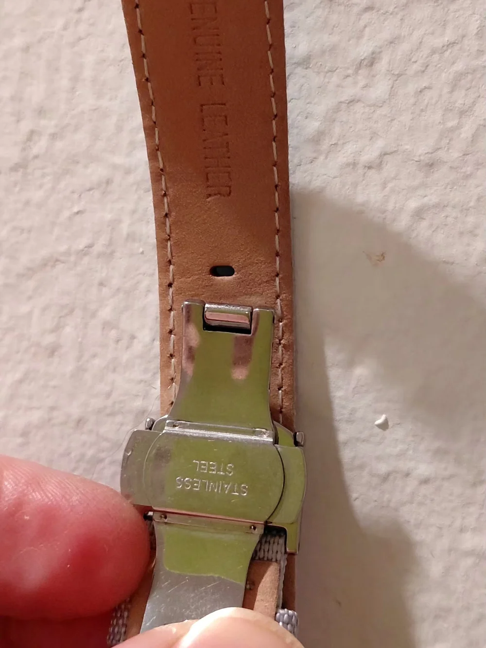 Men's Gray Fabric Watch Strap with Silver Clasp Deployant Buckle 20MM